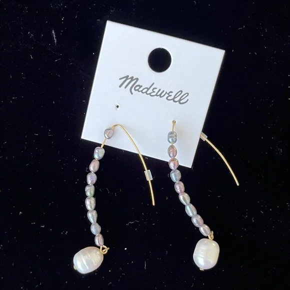 🎁Madewell Iridescent Gray and Pearl Drop Earrings-🎁Black Friday 20% off now! - Picture 5 of 5